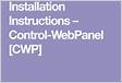 Installation Instructions Control-WebPanel CW